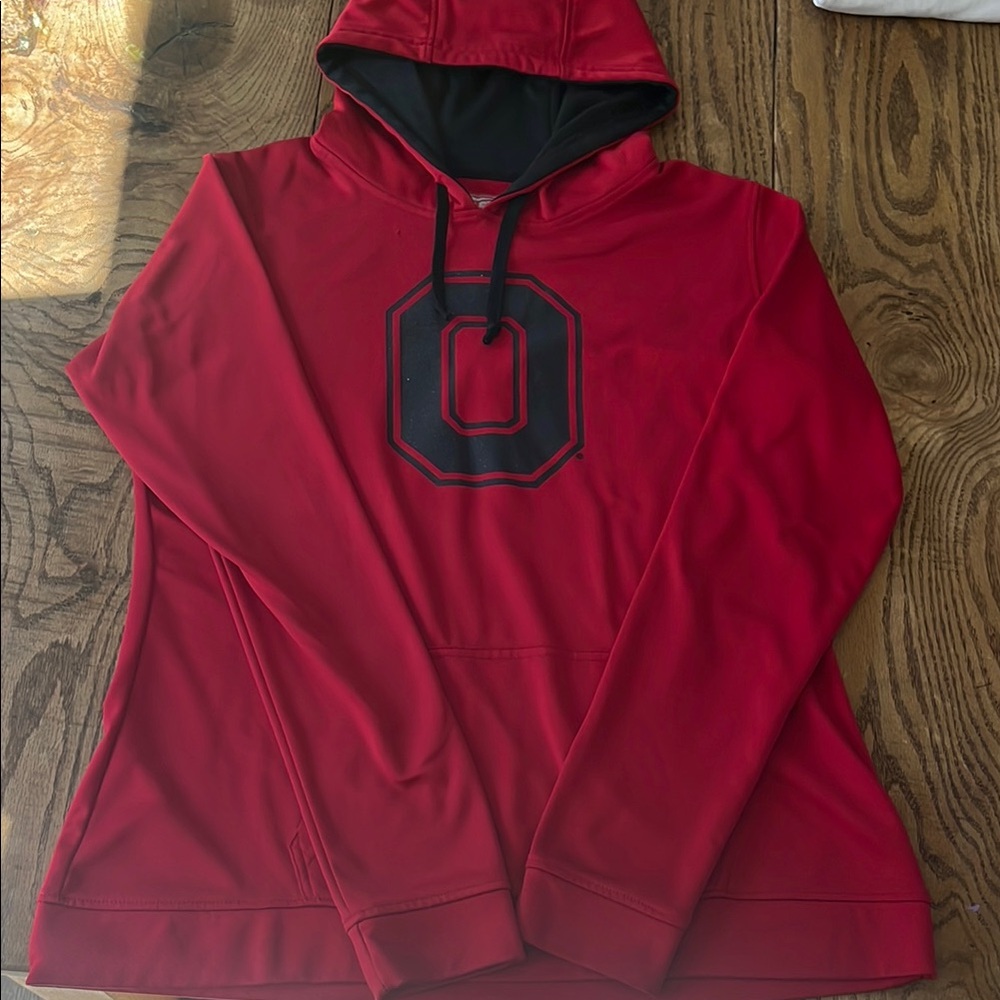 Red Hoodie with Black Logo